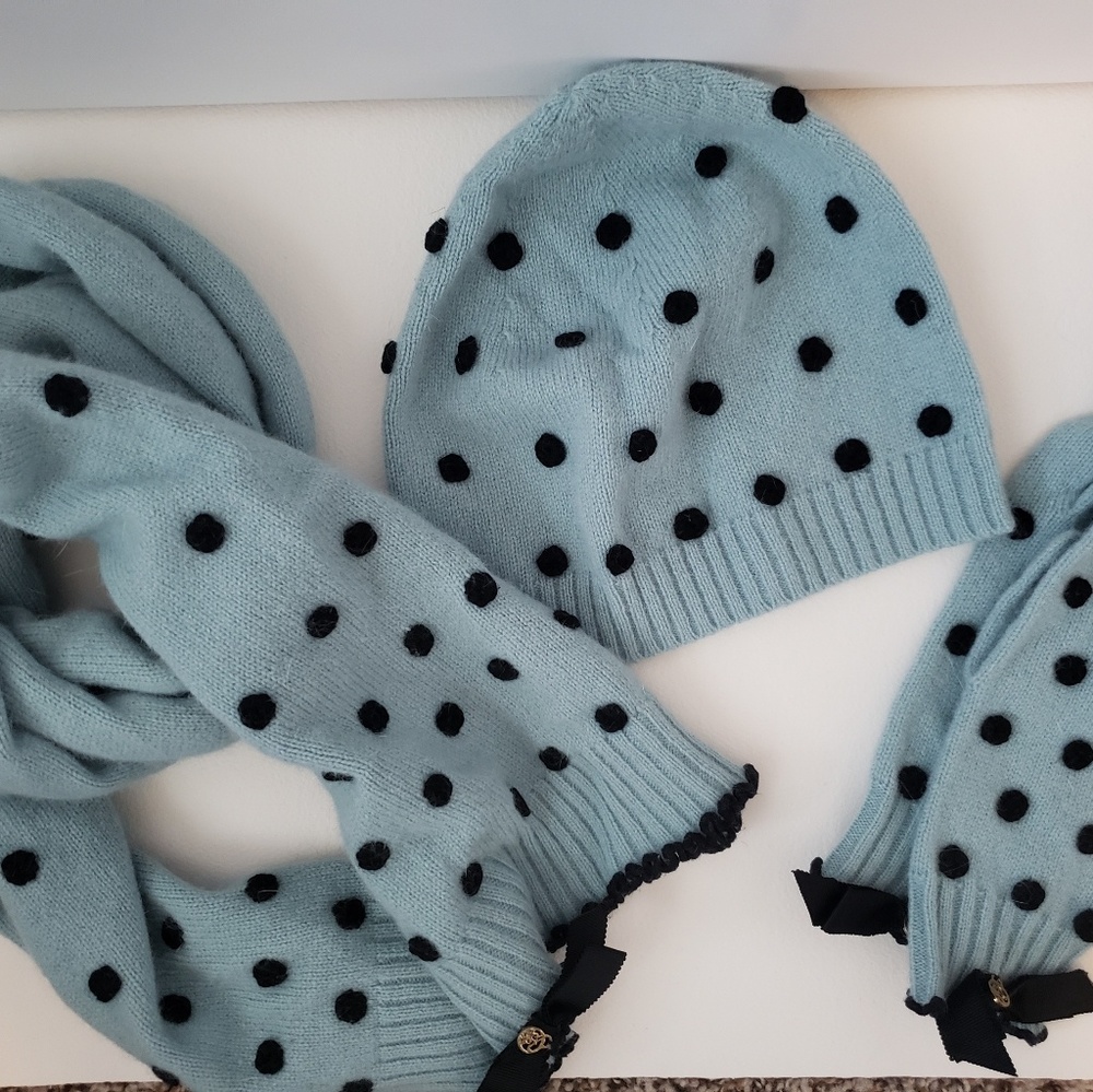 Winter set- hat, scarf, gloves wool angora